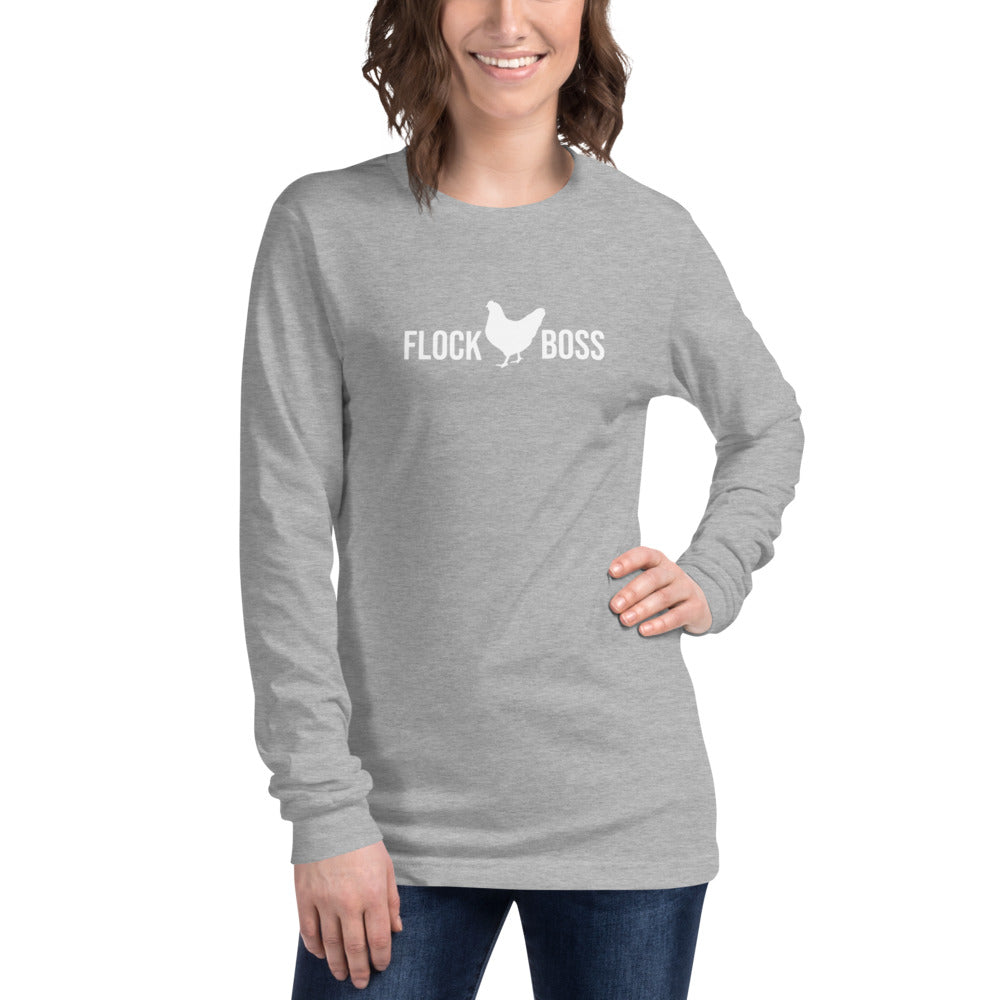 Unisex Long Sleeve Flock Boss Tee