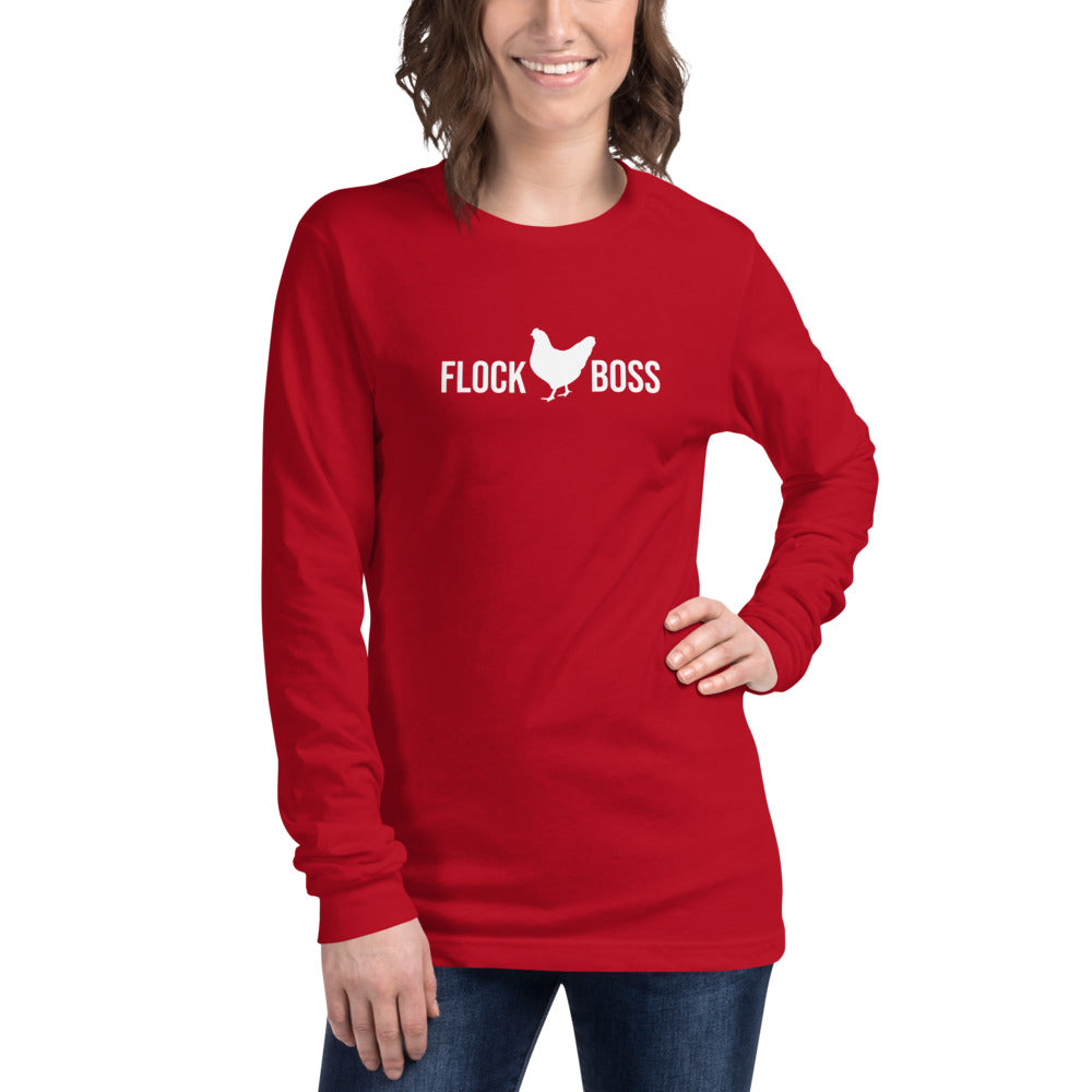 Unisex Long Sleeve Flock Boss Tee