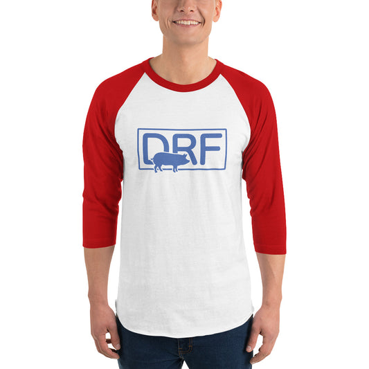 DRF Abbreviated Pork Logo 3/4 sleeve raglan shirt