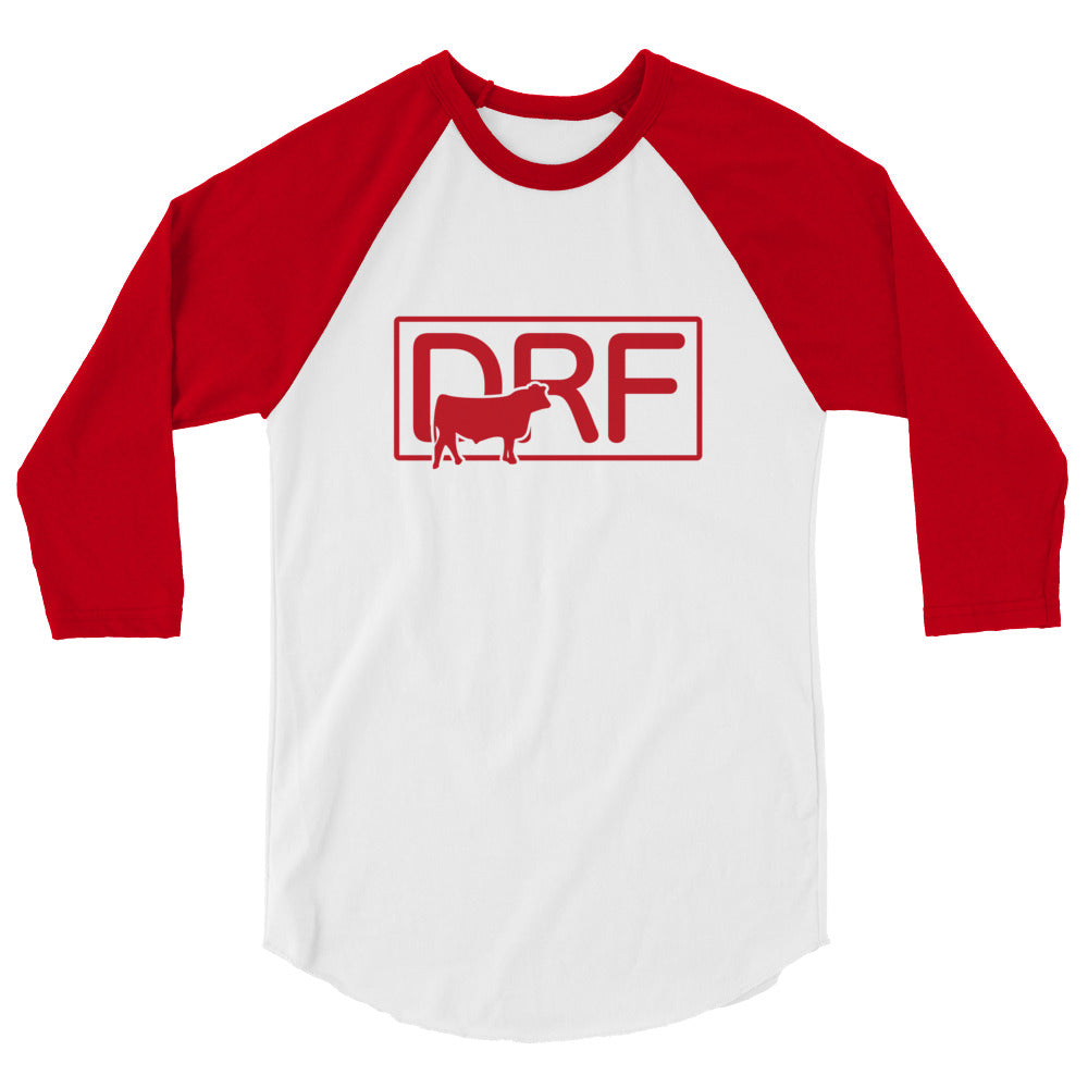 DRF Abbreviated Beef Logo 3/4 sleeve raglan shirt