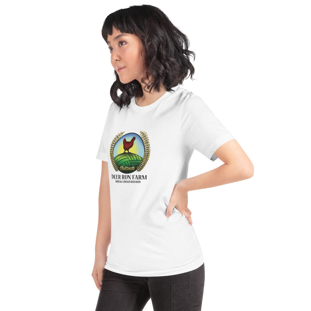 Short-Sleeve Unisex Deer Run Farm Logo T-Shirt