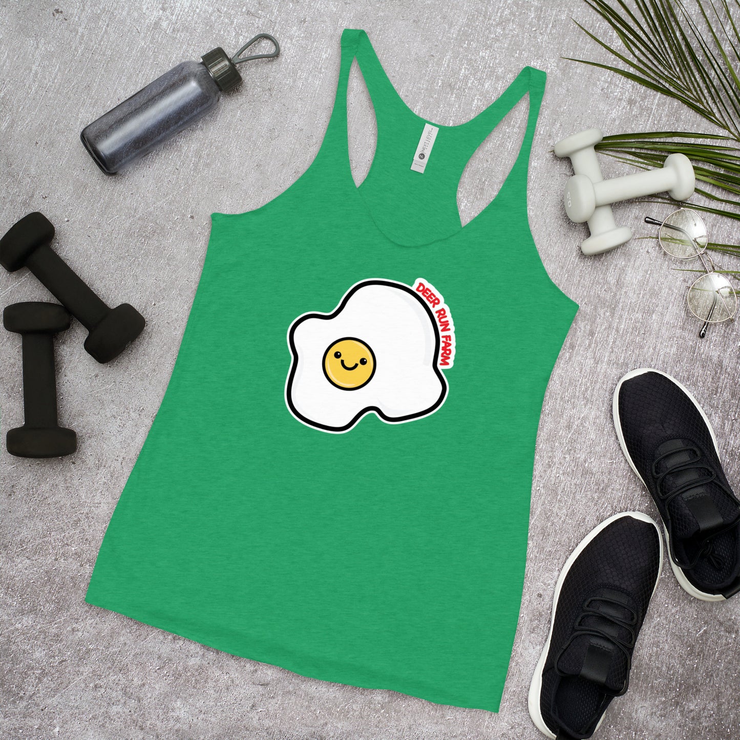 Women's Racerback Smiley Egg Tank