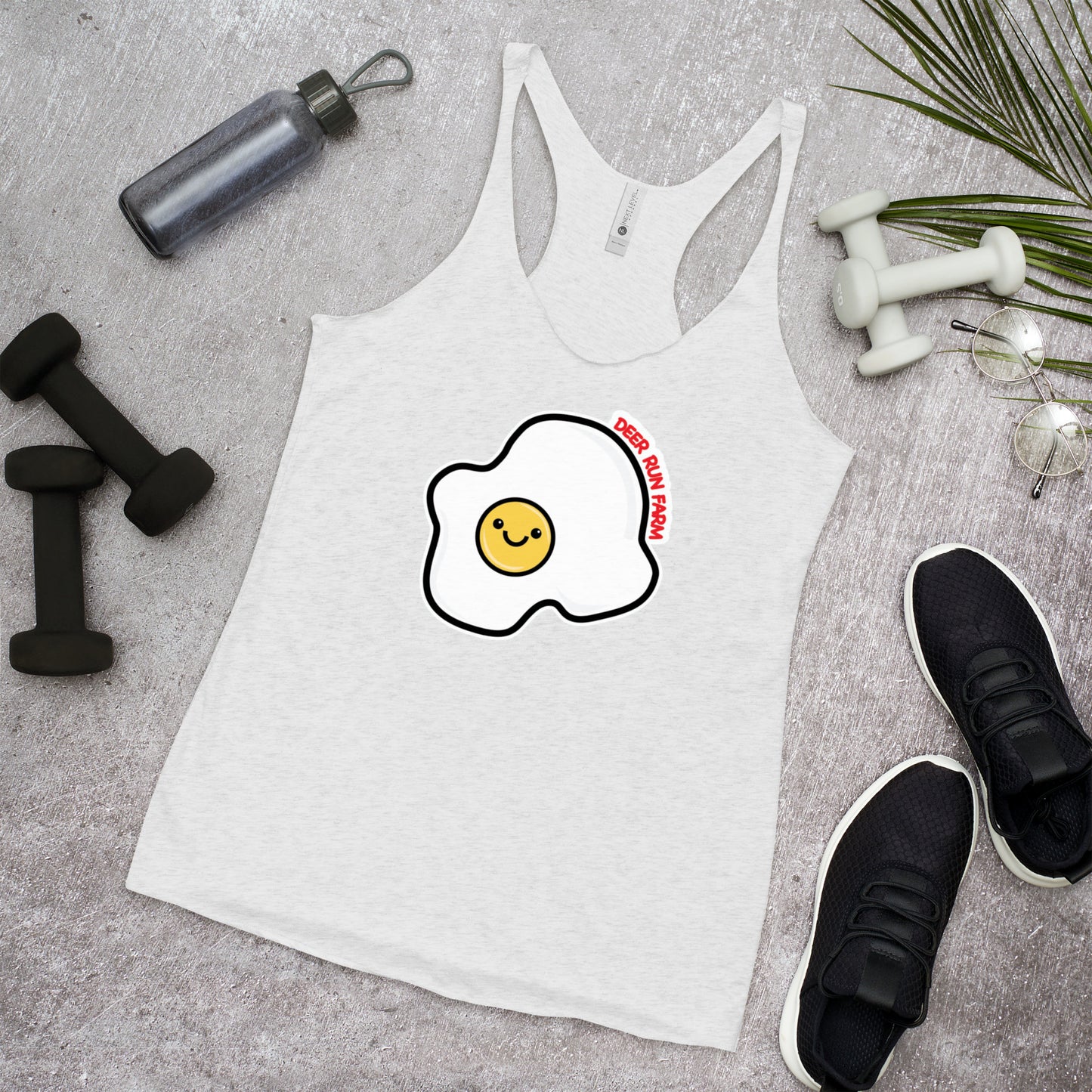 Women's Racerback Smiley Egg Tank