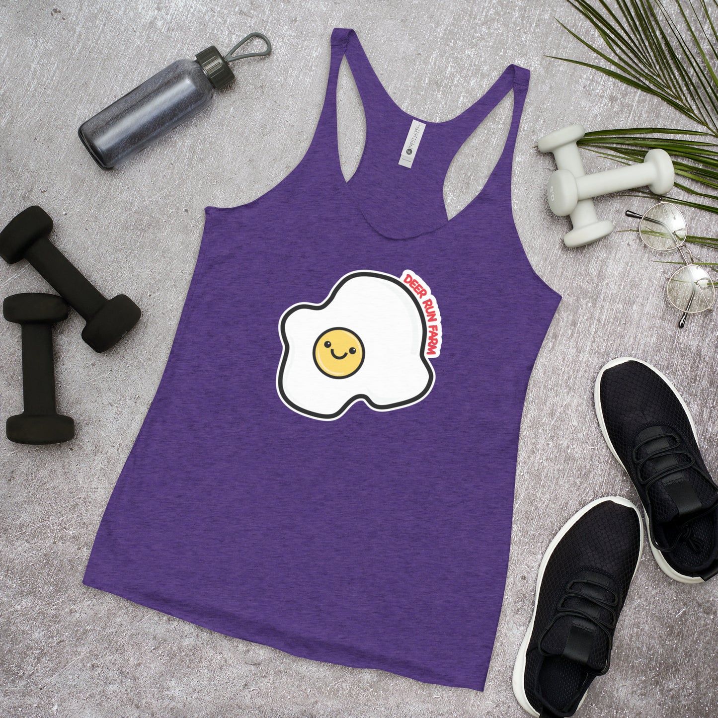Women's Racerback Smiley Egg Tank