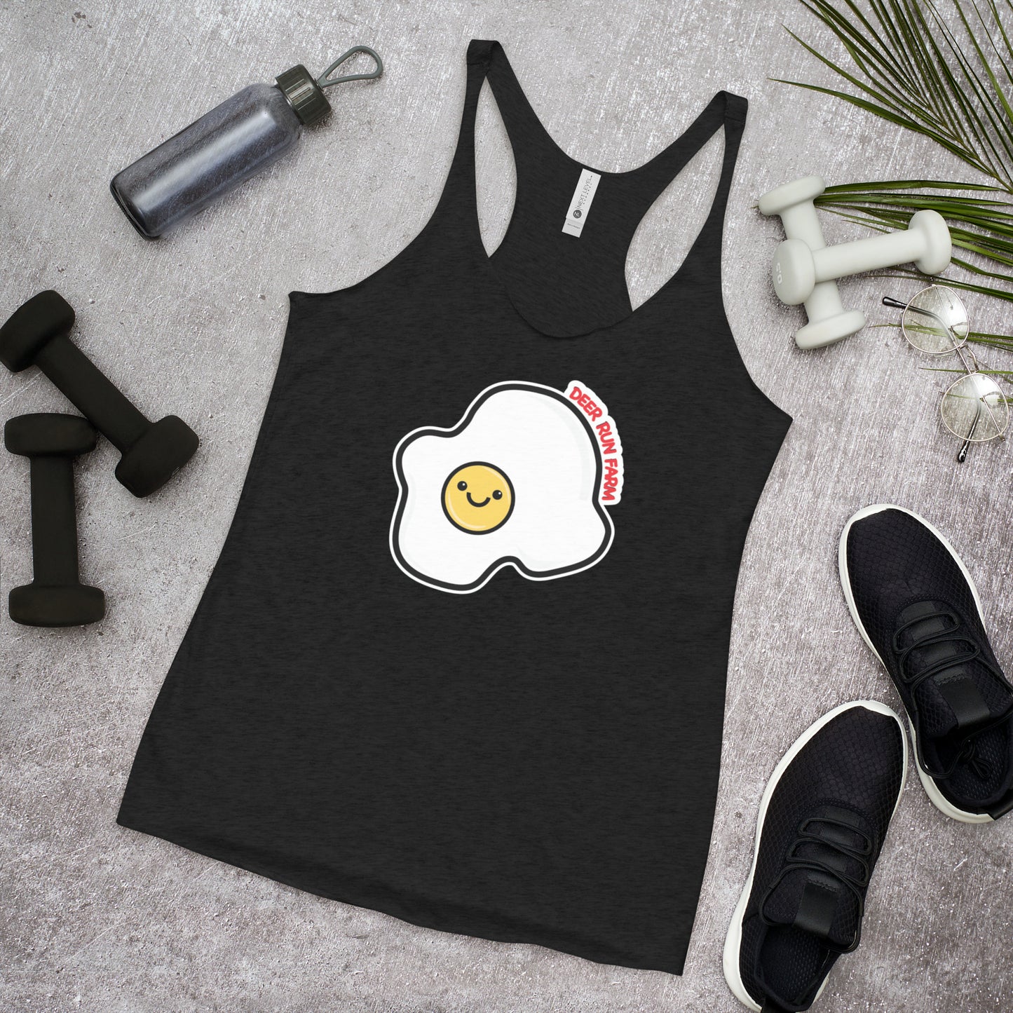 Women's Racerback Smiley Egg Tank