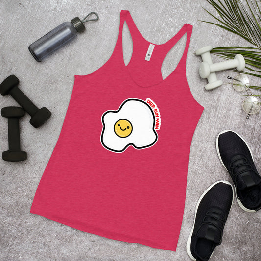 Women's Racerback Smiley Egg Tank